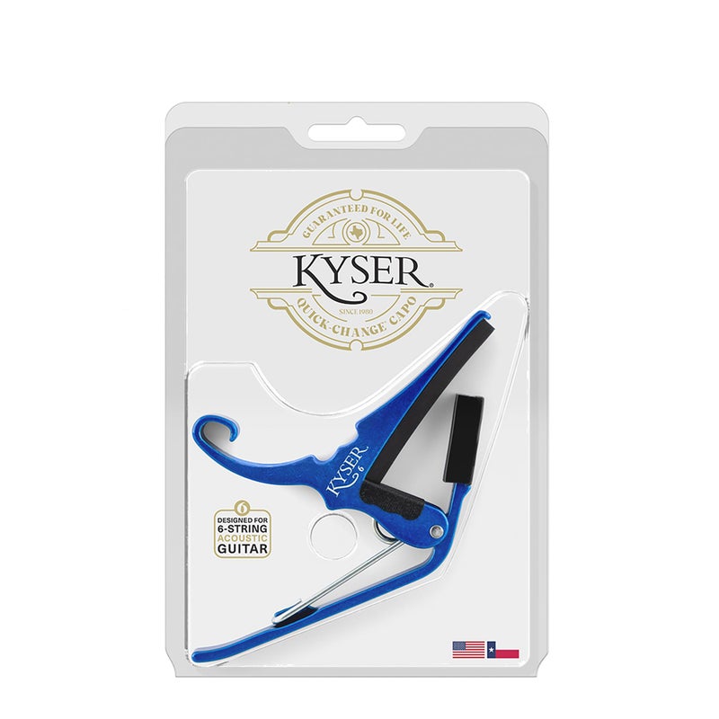 Kyser Quick-Change Guitar Capo for 6-string acoustic guitars, Blue, KG6UA - Image 5